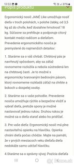 Ergonomický nosic značky JANE - 5