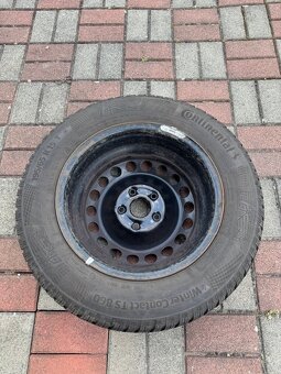4ks komplet VW plechove disky + Continental TS860 - 5