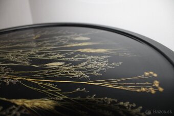 Malý kvetinový stolík zo živice, ručná výroba - 5