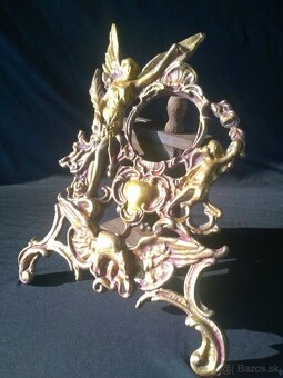 starý kovový  historický rámček na hodiny - 5