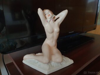 Art Deco Royal Dux od Elly Strobach, nahá žena - 5
