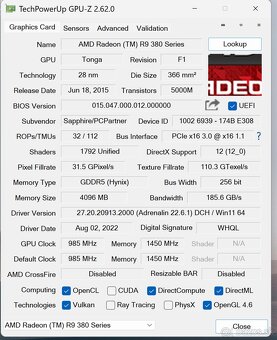 AMD R9 380 4GB SAPPHIRE NITRO - 5