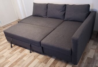 rohova rozkladacia sedacka Ikea Friheten, siva, 228x155 cm - 5