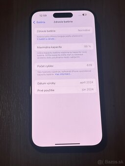 Predám Apple iPhone 15 PRO 128GB Black Titanium - 5