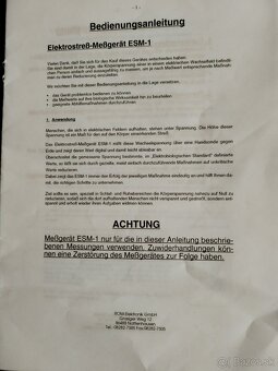 Elektrostaticky merač RÓM ESM-1 - 5