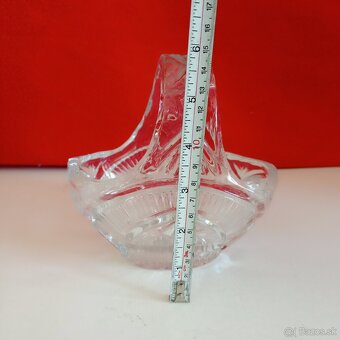 Milý vintage košík - liate sklo - 5