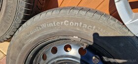 4 x zimné pneu Continental 205/60 R16 na plechových diskoch - 5