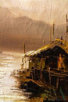 Prístav v Ázii, C.May , olej na plátne, 700 × 540 mm - 5