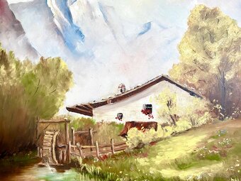 Starý obraz, olejomalba - 5