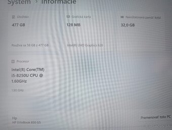 Hp elitebook 850 G5 , Intel® Core™i5 , 32gb ram , Windows 11 - 5