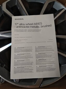 Alu 17" originál Škoda + zimné pneu. - 5