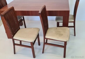 Jedalensky stol (150x80) Mahagon dyha + 4x stolicky - 5