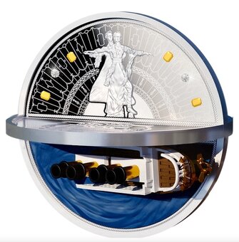zlato striebro minca titanic legenda 3D 2022 proof - 5