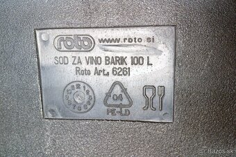 Potravinárske sudy na víno ROTO - 100l a 50l. - 5