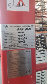 Ručný paletový vozík s el. zdvihom - 5