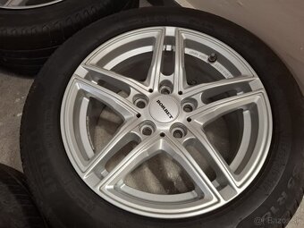 ALU disky Borbet XR Brilliant Silver+letné pneu 205/55 R16 - 5