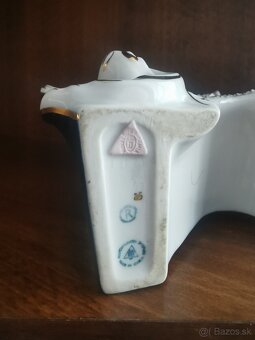 Royal Dux-porcelánové hodiny, funkčné - 5