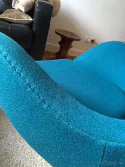 Originálna stolička Fritz Hansen Egg Chair petrol Arne Jacob - 5
