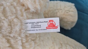 Veľký plyšový medveď, biely, 80cm - TOP STAV - 5