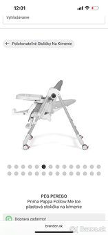 NOVÁ jedálenská stolička PEG PEREGO Prima Pappa - 5