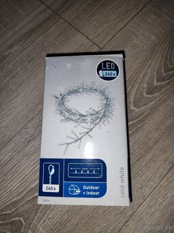 vianočný stromček, osvetlenie - studená biela - 5