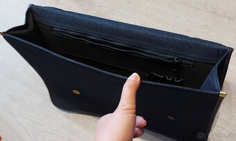 Modrá pánska taška 40 X 30 cm - 5