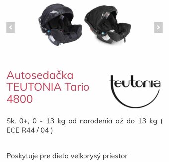 Autosedačka / autosedacka / vajíčko TEUTONIA TARIO 4800 - 5