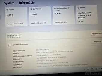 HP Elitebook 840 G3 v top stave s procesorom i7 16gb ram a 2 - 5