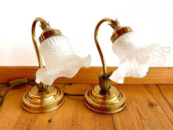 Staré mosazné párové lampičky - 5