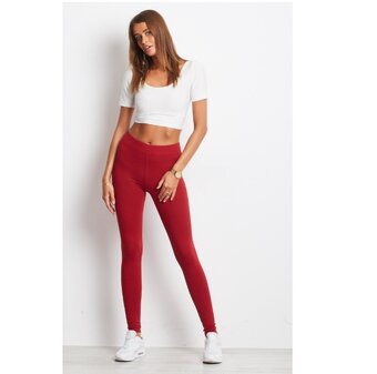 Dámske legíny Basic Bordó veľ. XL - 5