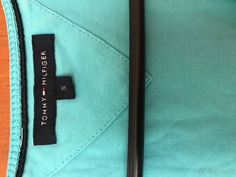 TOMMY HILFIGER originál azurove damske tricko S - 5