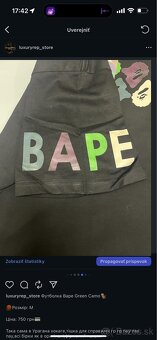 Bape Green Camo T-shirt Tričko - 5