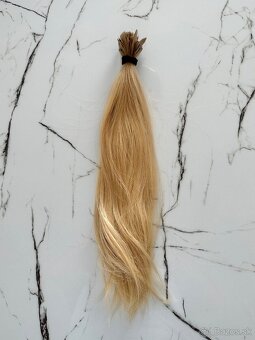 Vlasy na nadpojenie, 55cm, huste europske blond vlasy - 5