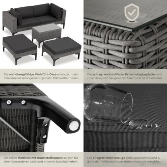 Predam zahradny Ratanový set Bellaria s hliníkovým rámom - 5