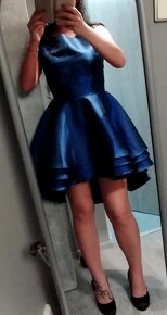 Šaty spoločenské modré - 5