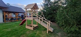 Detské ihrisko veža so šmykľavkou a hojdačkami, s dovozom - 5
