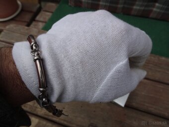 Predám CUSTOM strieborný náramok UNISEX na zakázku - 5