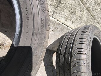 Predám pneumatiky Continental letné 225/55r17 - 5