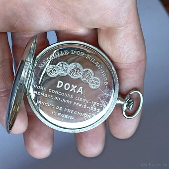 Panské kapesní hodinky DOXA s medailema - 5