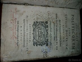 Ivsti Lipsti Politicorum 3 knihy v1 knihe 1596 Dobové poznam - 5