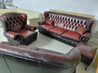 kožena sedačka CHesterfield - 5