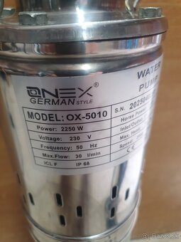Predam nove hlbinne cerpadlo ONEX,2250 watt - 5