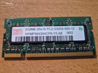 Pamäťe do Notebooku DDR2, DDR3, DDR4, (8GB-1GB-512MB moduly) - 5
