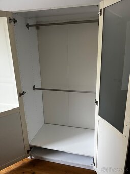 Šatníková skriňa - prírodná biela - 5