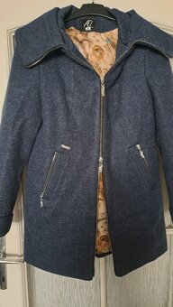 Krásny modrý - teplý kabát veľ. 42 - 5