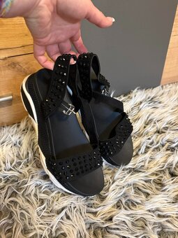 aldo black crystals original damske stylove sandalky - 5