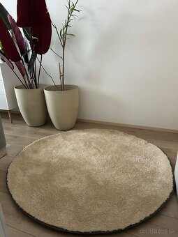 Kruhový koberec Béžový - 5