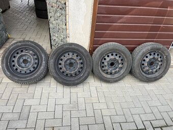 Plechové disky 5x114,3 r16 + zimne pneumatiky 205/55 r16 - 5