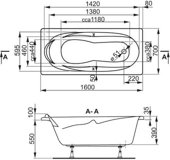Akrylátová vaňa Kleopatra - 5