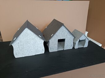 Plstený domček  pre mačičky. - 5